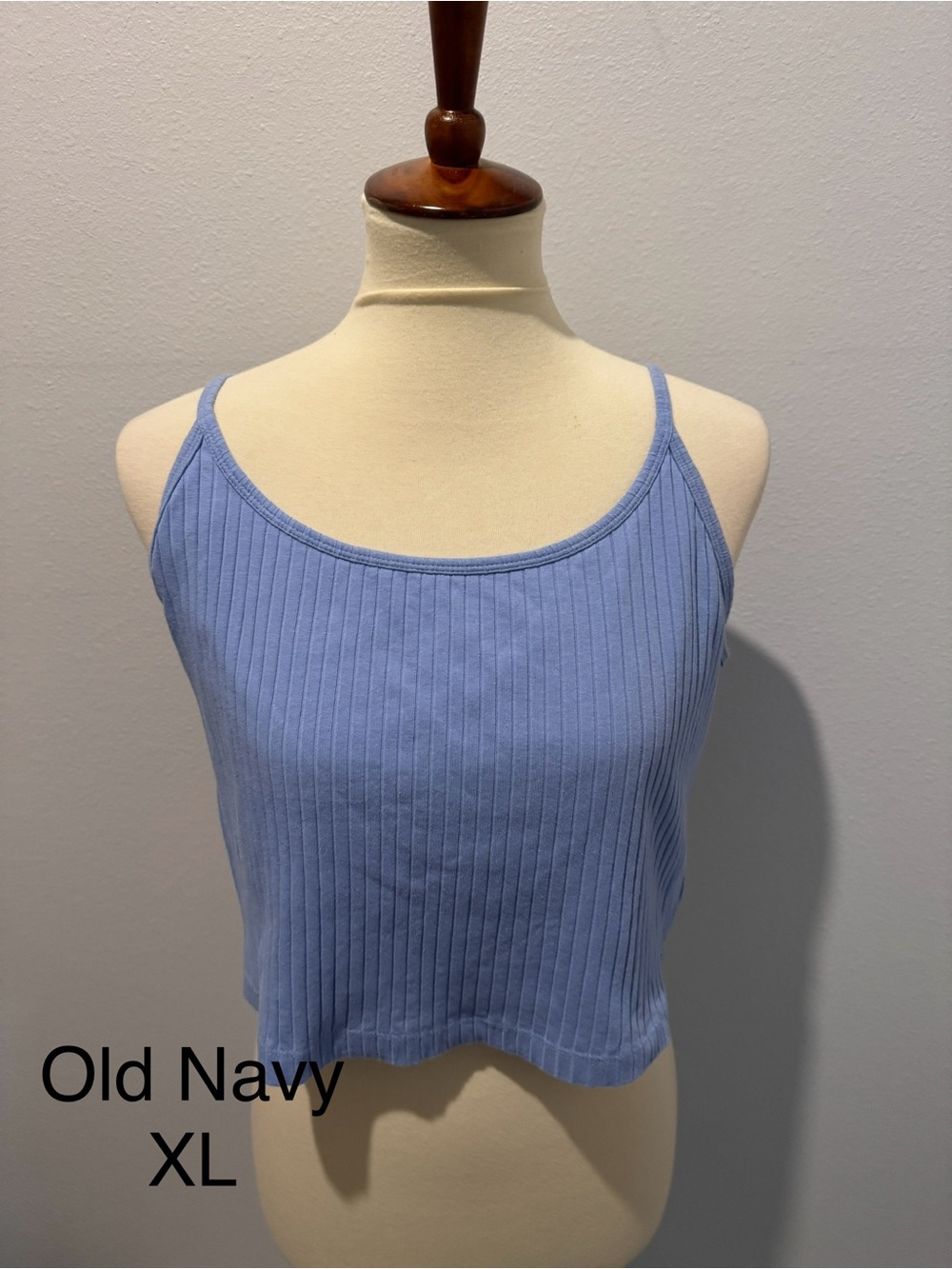 Old Navy Light Blue Ribbed Cropped Cami